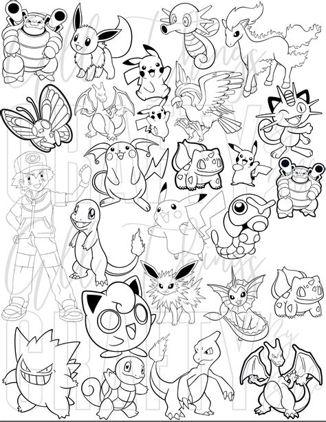 Pokemon coloring pages 